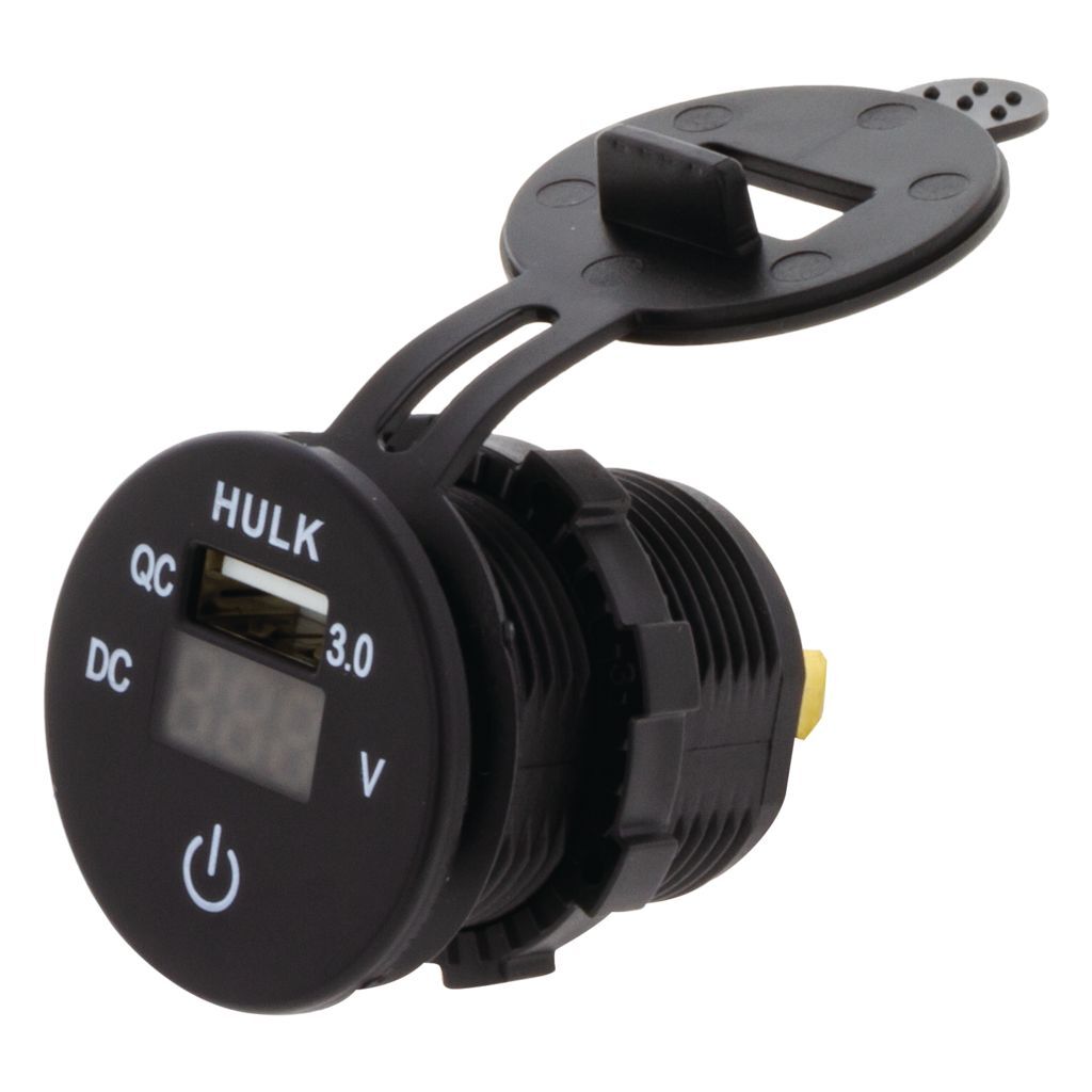 DC VOLTMETER, QC3.0 USB SOCKET & TOUCH SWITCH