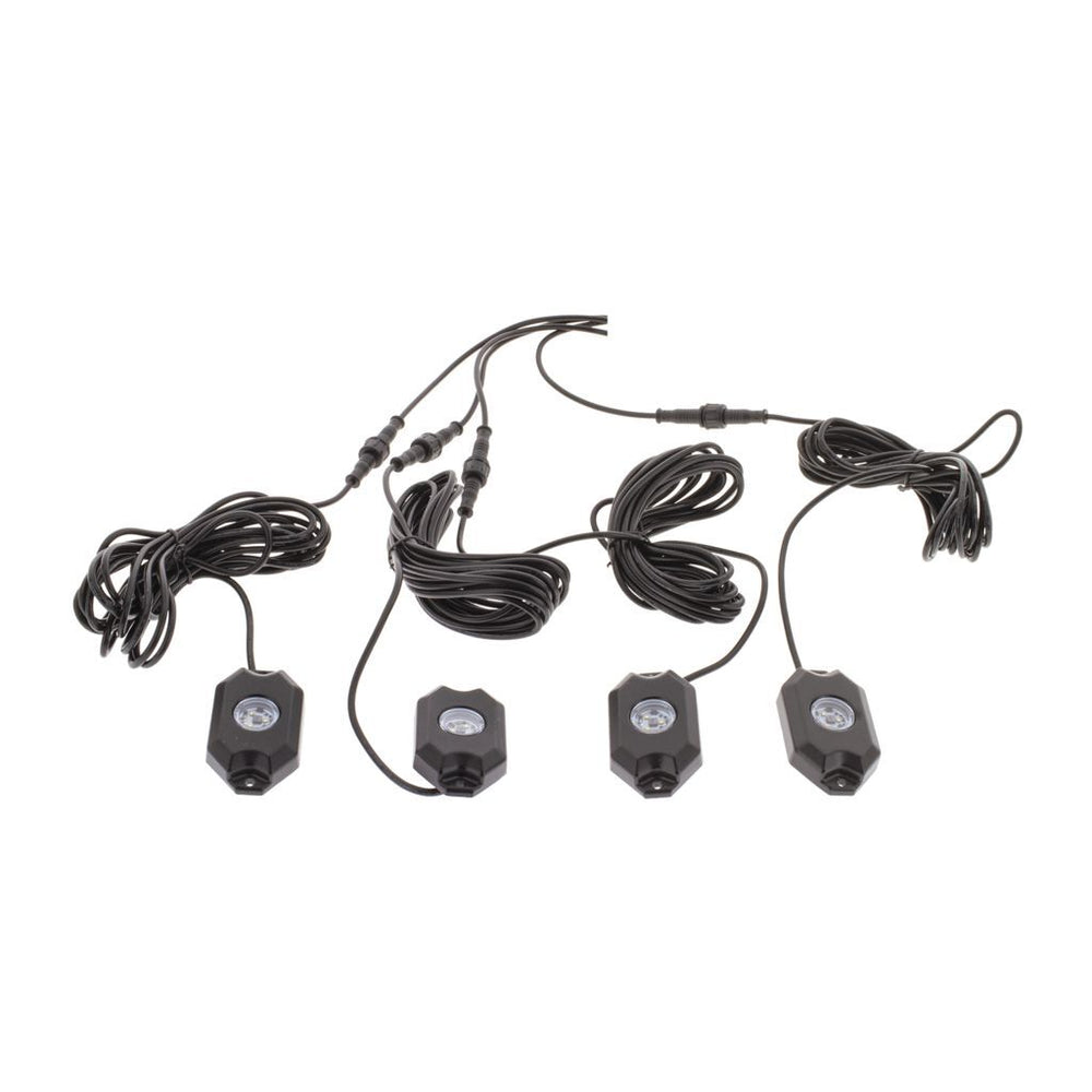 LED RGBW FLOOD BEAM ROCK LIGHT KIT W/ BLUETOOTH - PKT4