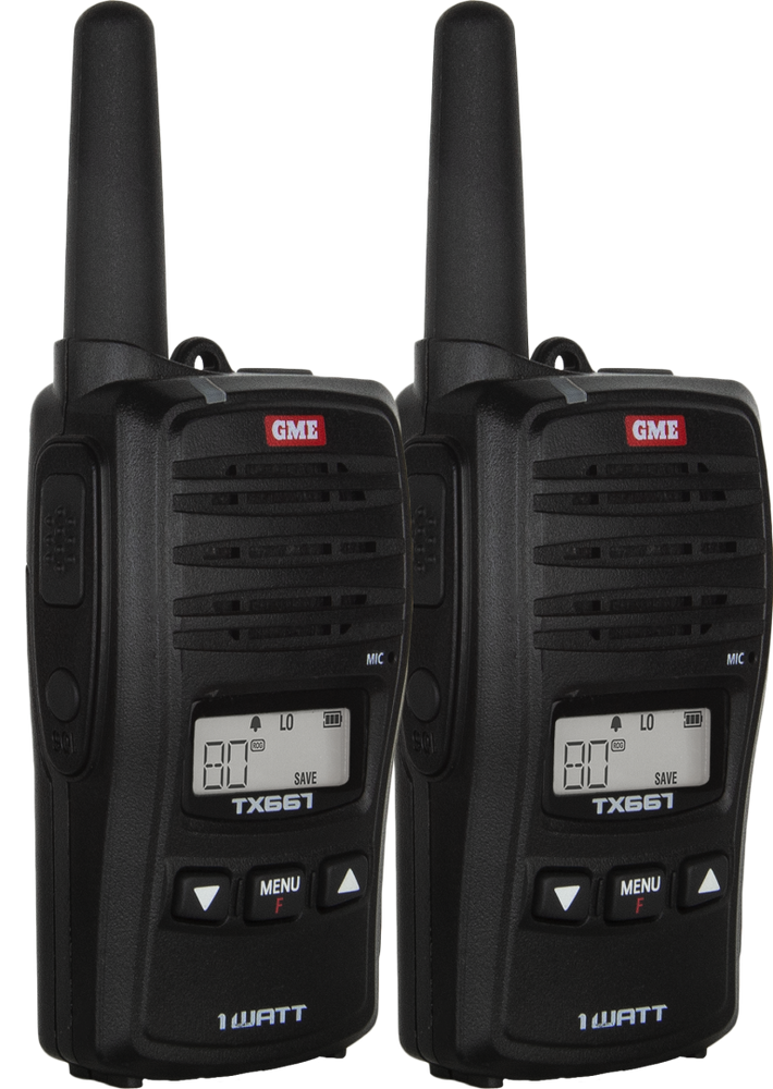 
                  
                    GME UHF CB Handheld Radio 1 Watt Twin Pack - TX667TP
                  
                