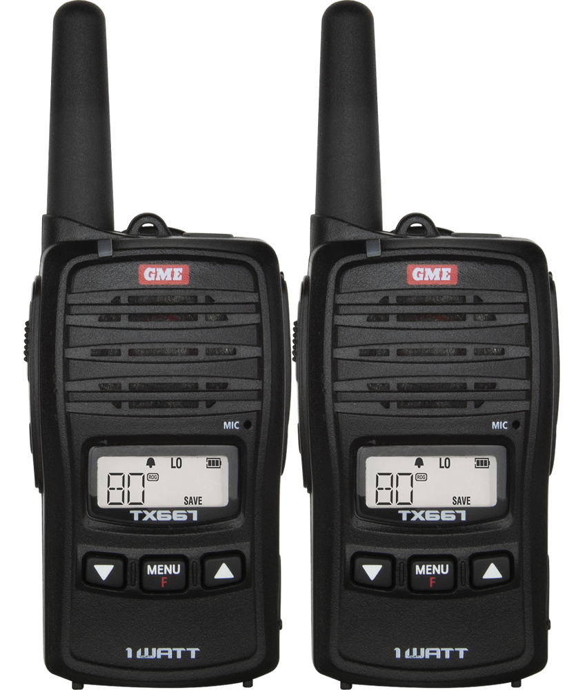 
                  
                    GME UHF CB Handheld Radio 1 Watt Twin Pack - TX667TP
                  
                